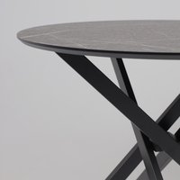 Кухонный стол Аврора Мехико 3Д D950 (камень черный/черный матовый)