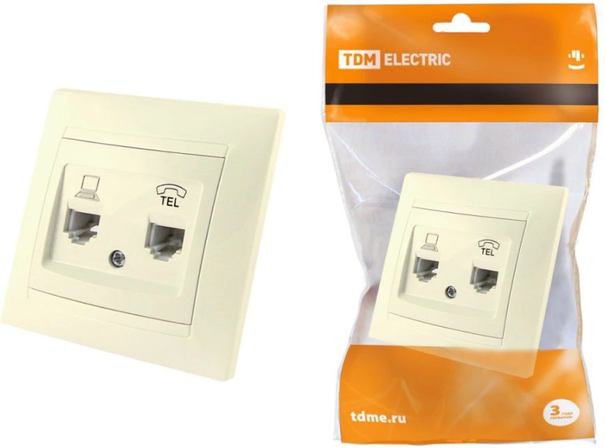 

Розетка компьютерная TDM Electric Лама SQ1815-0119