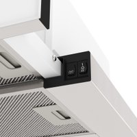 Кухонная вытяжка Elikor Интегра Glass 60Н-400-В2Д (нержавеющая сталь/белое стекло) (940981)