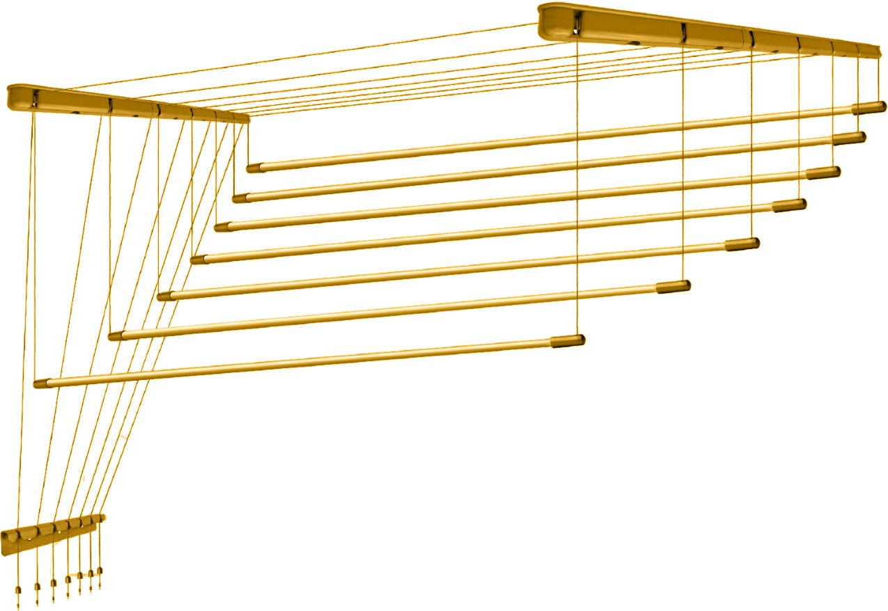 

Сушилка для белья Comfort Alumin Потолочная Алюминиевая Gold Premium 7 прутьев 1.5 м (золото)