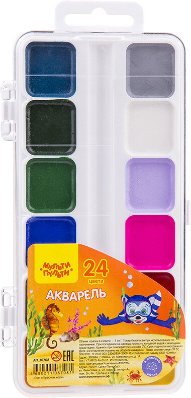 

Акварельные краски Мульти-пульти Енот в Красном море АП_10708 (24 цв)