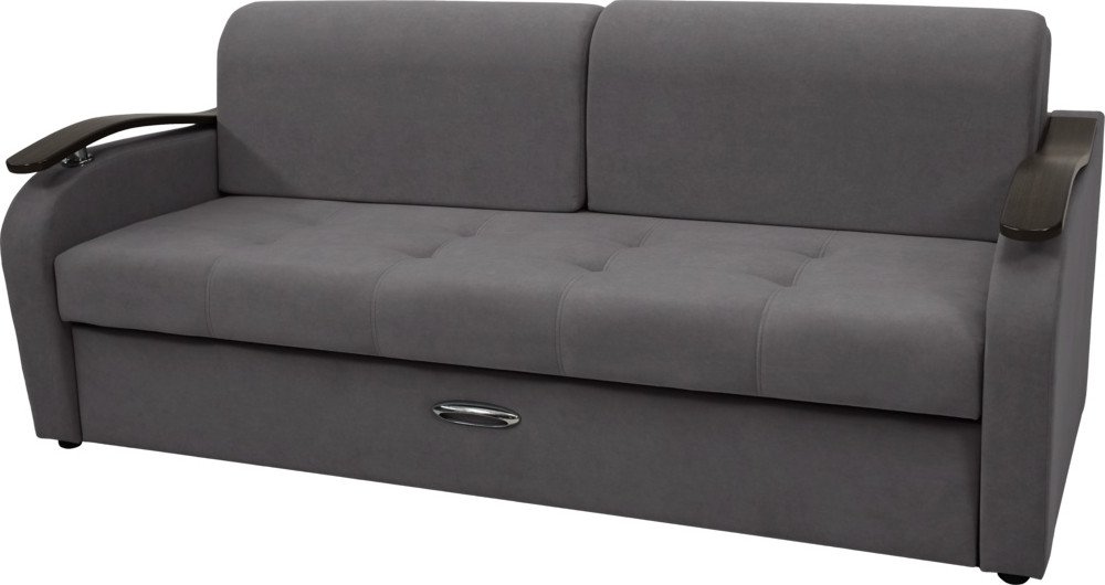 

Диван Сириус Лидер-2 ППУ 215x110 (Eva 07 велюр темно-серый)