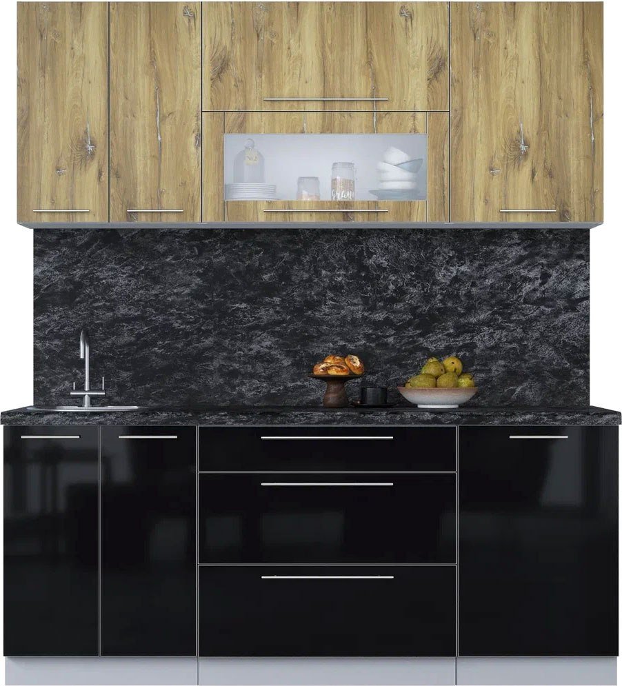 

Кухонный модуль Интерлиния Мила Пластик 1.9 В (дуб эпоксид/черный/кастилло темный)