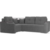Угловой диван Лига диванов Комфорт 102609 (левый, рогожка, серый)