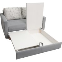 Диван Krones Афродита 195x100 (велюр/жаккард/серый/рисунок молочно-серый)