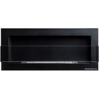 Биокамин BiokominkiGMT 900x400 (черный структурный, со стеклом)