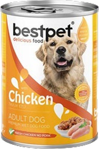

Консервированный корм для собак Bestpet с курицей в соусе 400 г