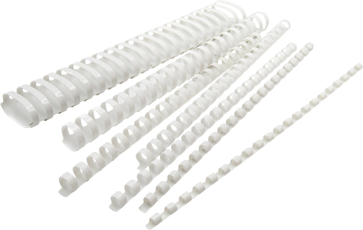 

Пластиковая пружина для переплета Silwerhof d=33 мм 241-280 лист A4 белый (50 шт)