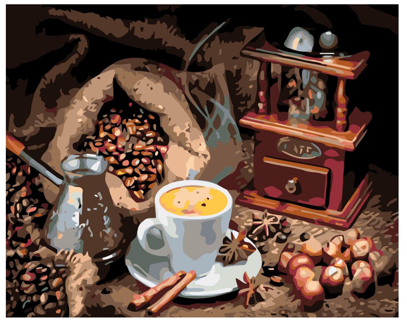 

Картина по номерам SLAVINA Кофе и специи KTMK-75555