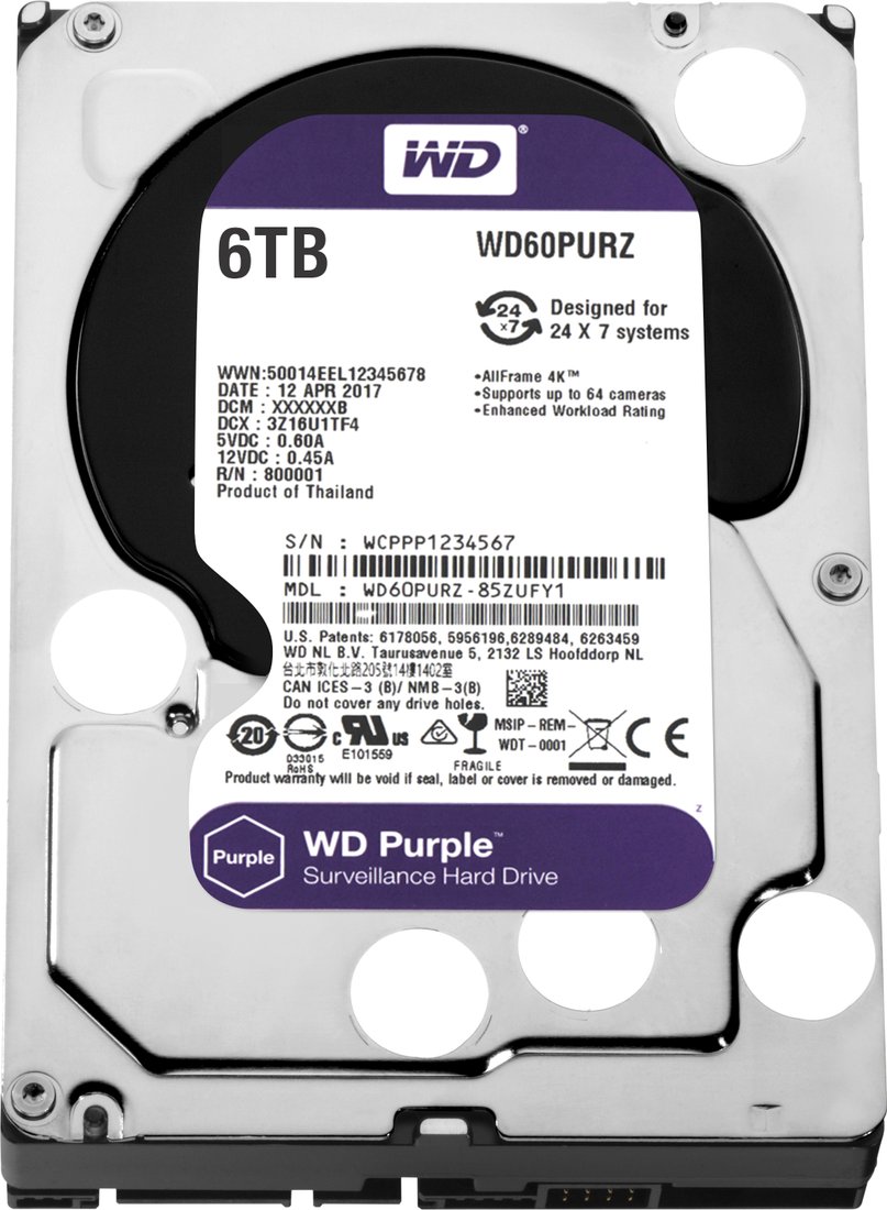 

Жесткий диск WD Purple 6TB [WD60PURZ]