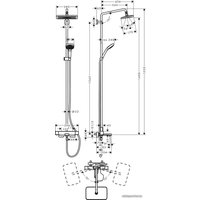 Душевая система  Hansgrohe Croma E Showerpipe 280 1jet 27687000