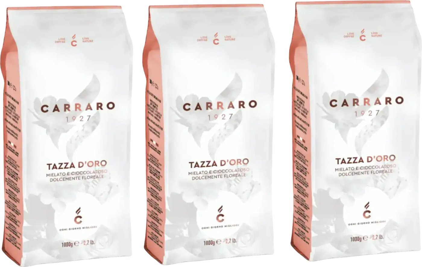 

Кофе Carraro Tazza D'oro в зернах 3x1кг