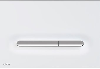 Панель смыва Alcaplast Linka M1876-1 (белый-мат/xром-глянец)