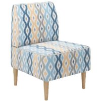 Интерьерное кресло Mio Tesoro Одос Принт (абстракция голубой/микровелюр)