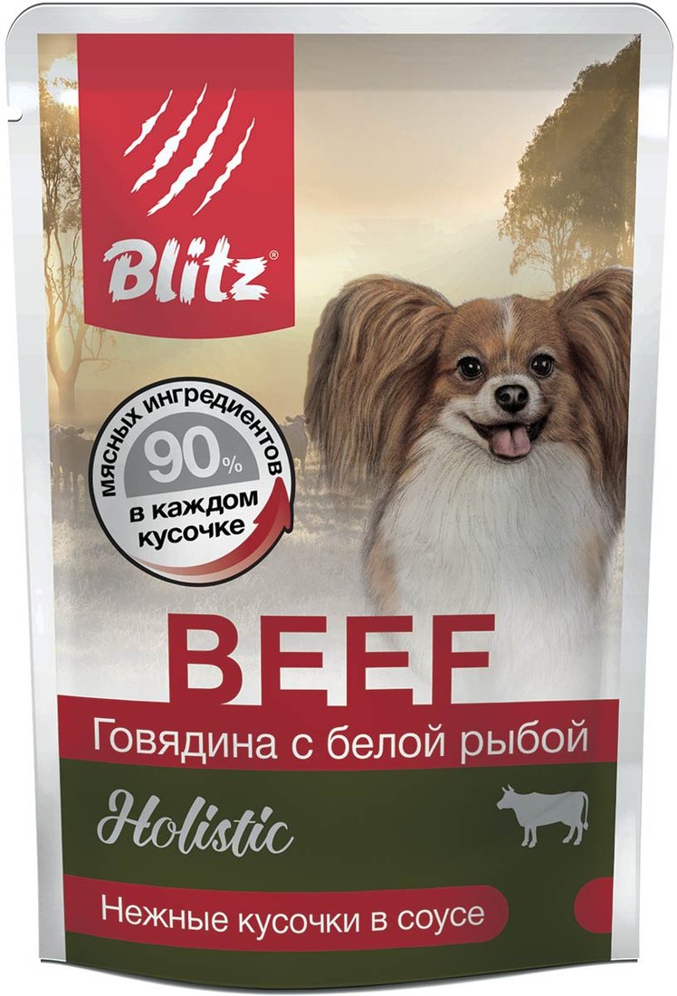 

Консервированный корм для собак Blitz Holistic Beef 85 г