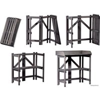 Подставка Диприз Столик складной с цинком Д.7456.3 (антрацит, сосна)