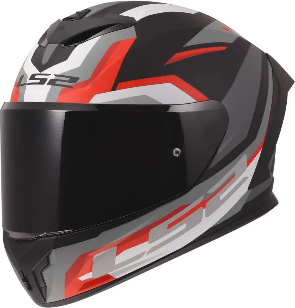 Мотошлем LS2 FF820 Rapid III Hyper (S, черный/красный)