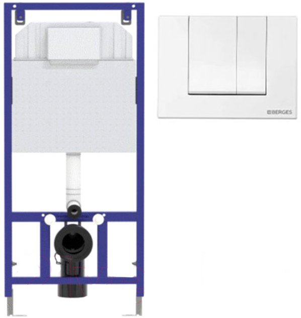 

Инсталляция для унитаза Berges Wasserhaus Novum 525 040000 + S4 040044