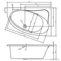 Фронтальный экран под ванну Riho Lyra 140x90x57 L 209270 P052N0500000000