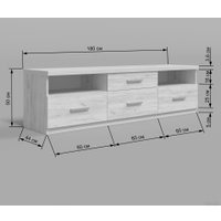 Комод Миркомодоф Кама 11 (дуб крафт белый/дуб винтаж оксид)