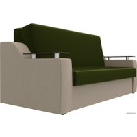 Диван Лига диванов Сенатор 140 106441 (микровельвет, зеленый/бежевый)