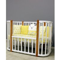 Кроватка-трансформер Incanto Nuvola Lux 5 в 1 (белый/бук)