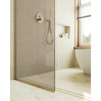 Душевая стенка MaybahGlass 99x195 MGD-1354-3у (бронзовое матовое стекло/золото)
