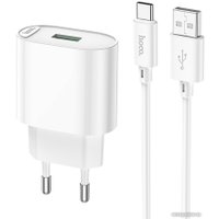 Сетевое зарядное Hoco C109A USB Type-C (белый)
