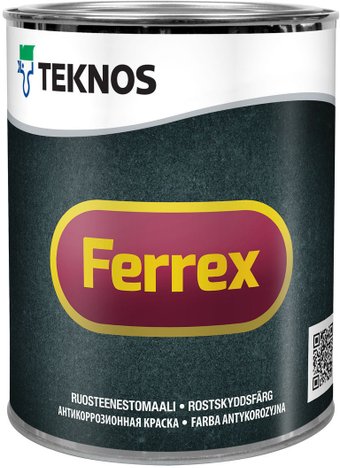 Грунт-эмаль Teknos Ferrex 1л (серый)