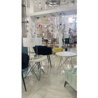 Журнальный столик Sheffilton SHT-CT37 (золото/хромикс белый)