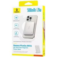 Внешний аккумулятор Baseus PicoGo AM31 Mini Magnetic Power Bank with Stand 20W 5000mAh (титановый)