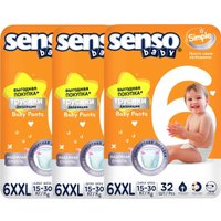 Трусики-подгузники Senso Baby Simple Junior Extra 6XXL (3x32 шт)