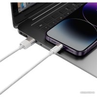 Кабель Baseus One-For-Three Fast Charging Data Cable 3.5A USB Type-A - USB Type-C/microUSB/Lightning (0.5 м, белый)