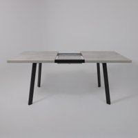 Кухонный стол Listvig Hagen 140 раздвижной 140-180x85 (цемент/черный) в Гомеле