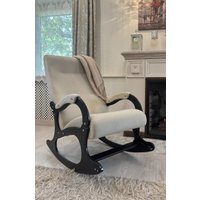 Кресло-качалка Mio Tesoro Бастион-32 (велюр бежевый/черный)
