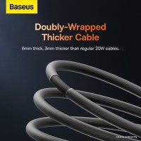 Кабель Baseus CoolPlay Series USB Type-C - Lightning (2 м, черный)