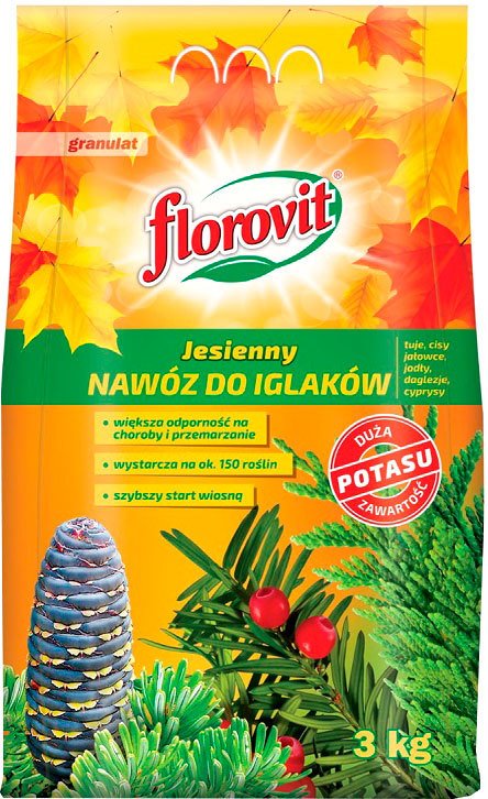 

Удобрение Florovit Для хвойных осенний гранулированное (3 кг, мешок)