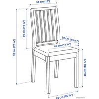 Стул Ikea Экедален 203.578.19 (дуб/оррста светло-серый)