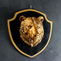 Декор Хорошие сувениры Голова медведя 1341799 (бронза/черный)