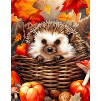 Алмазная мозаика  ArtCity Ежик в грибах VA813