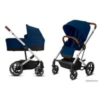 Универсальная коляска Cybex Balios S Lux 2020 (2 в 1, серебристая рама, navy blue)