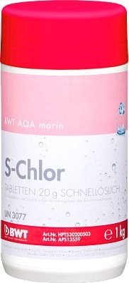 Химия для бассейна BWT Таблетки для дезинфекции AQA marin s-chlor 20 г 1 кг