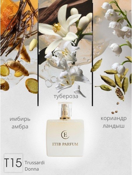 

Туалетная вода ETIB Parfum аналоговый парфюм Trussardi Donna T15 EdP (30 мл)