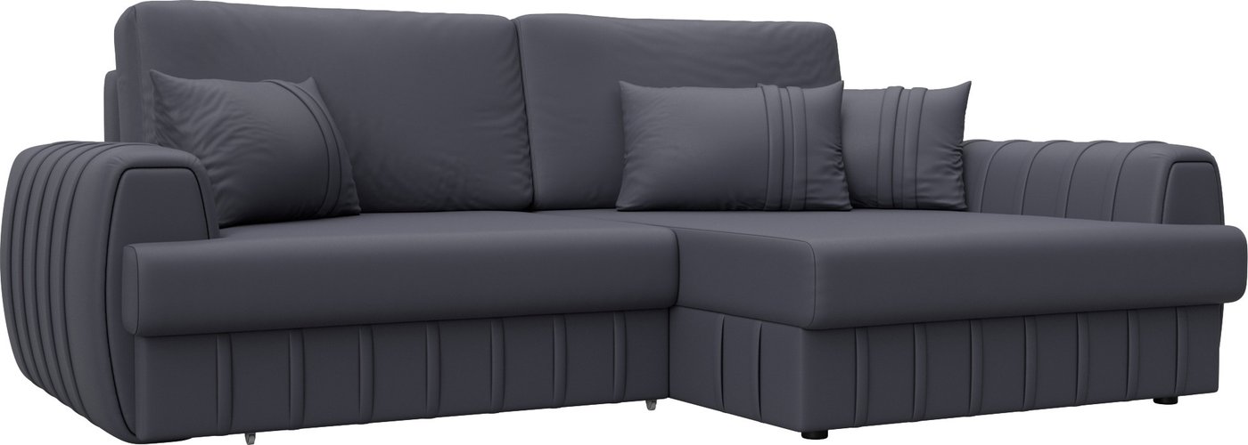 

Угловой диван Лига диванов Лига-057 НПБ правый 130035 (экокожа Grifon 15 серый)