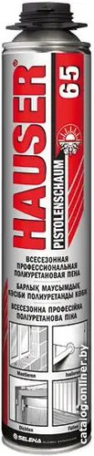 Монтажная пена Hauser 65 Профессиональная Всесезонная (750 мл)