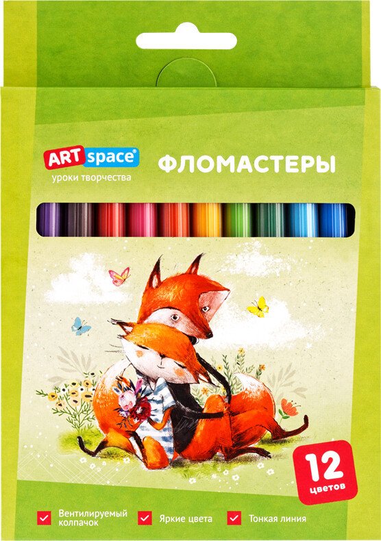 

Фломастеры ArtSpace Рисунки. Lovely animals WP_71696 (12 цв)