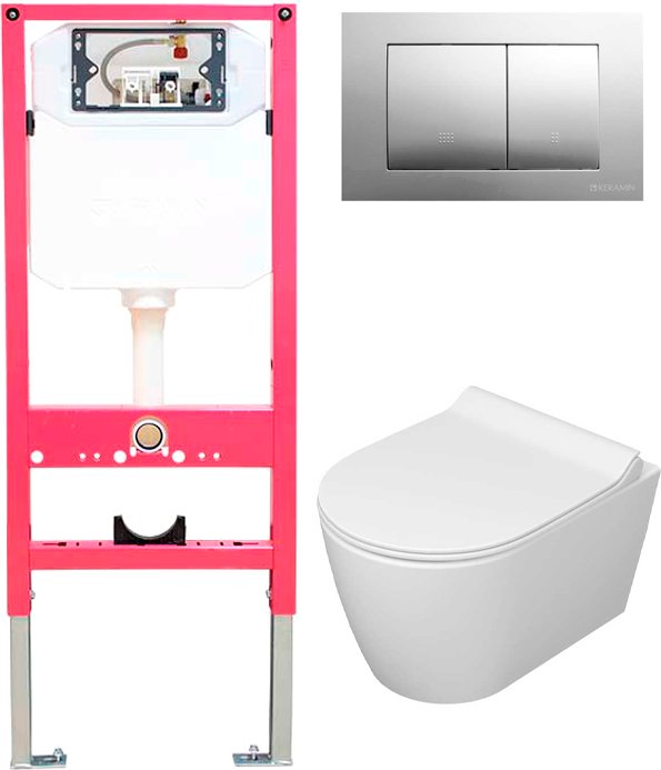 

Унитаз подвесной Керамин Трент R Slim МЛ Премиум c кнопкой K5236-К-EEA4