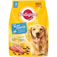 Сухой корм для собак Pedigree для взрослых собак всех пород с говядиной 0.6 кг