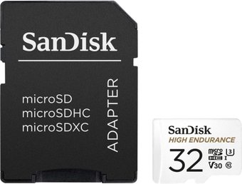SanDisk High Endurance microSDHC SDSQQNR-032G-GN6IA 32GB (с адаптером)