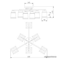 Припотолочная люстра Евросвет Delfi 30162/6 (Хром)